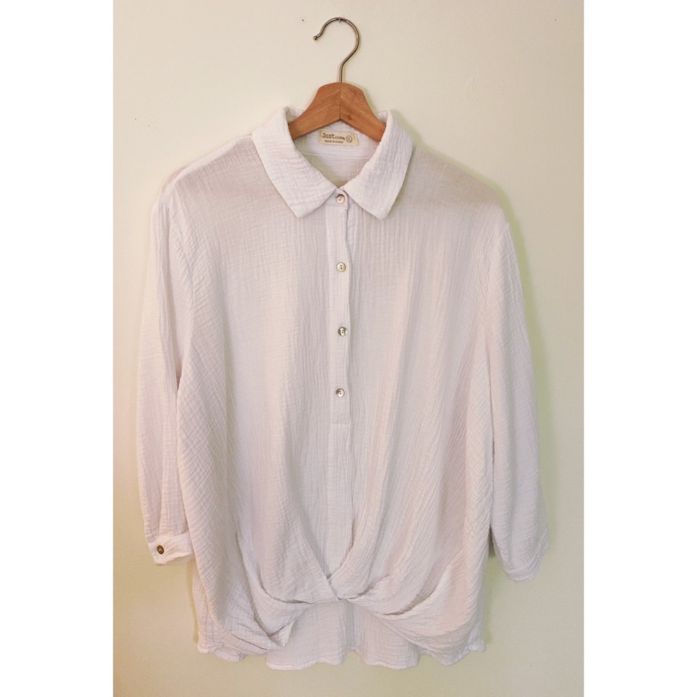 Just Living White Tunic Top XL